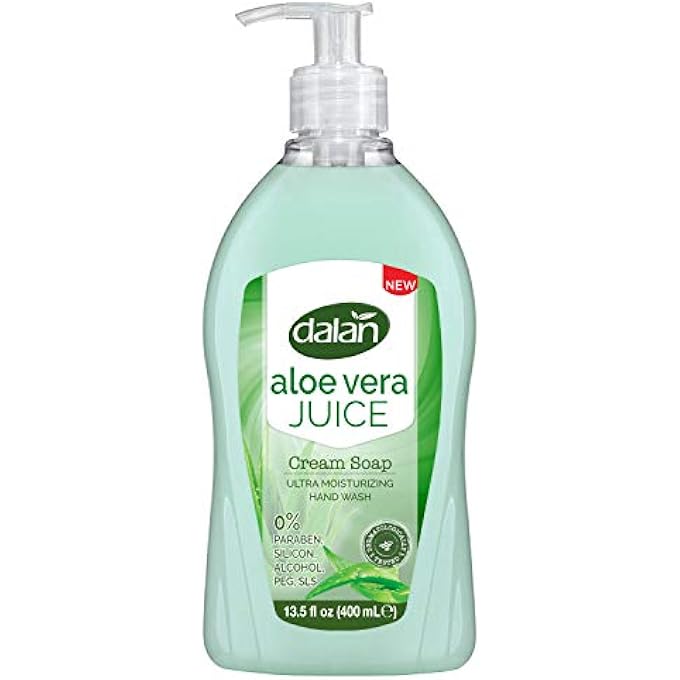 Dalan ALOE VERA JUICE CREAM ULTRA MOISTURIZING LIQUID HAND SOAP FOR DRY AND FRESH HANDS FEELING CLEAN AND SOFT (13.5 FL OZ / 400 ML (PACK OF 3)) - Image 2